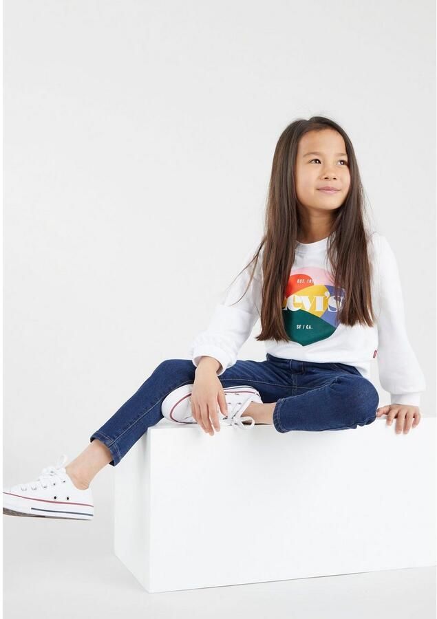 Levis Levi's Kids 710 super skinny jeans complex Blauw Meisjes Stretchdenim Effen 140 - Foto 2