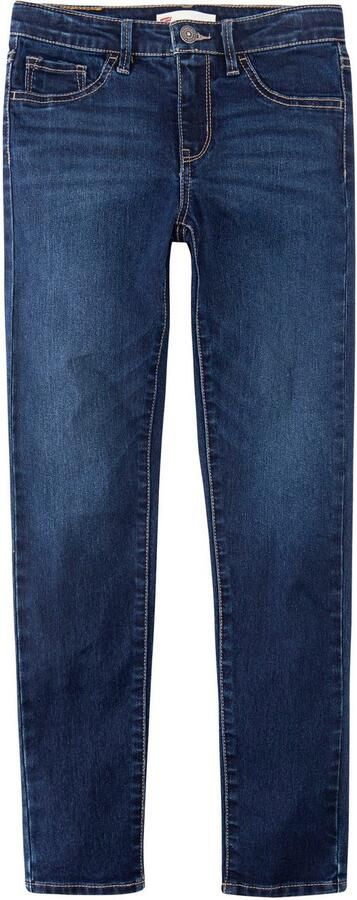 Levis Levi's Kids 710 super skinny jeans complex Blauw Meisjes Stretchdenim Effen 140 - Foto 6