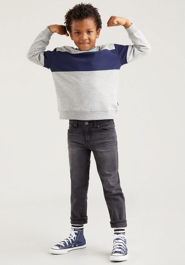 Levis Levi's Kids 512 tapered fit jeans route 66 Zwart Jongens Stretchdenim Effen 140 - Foto 6