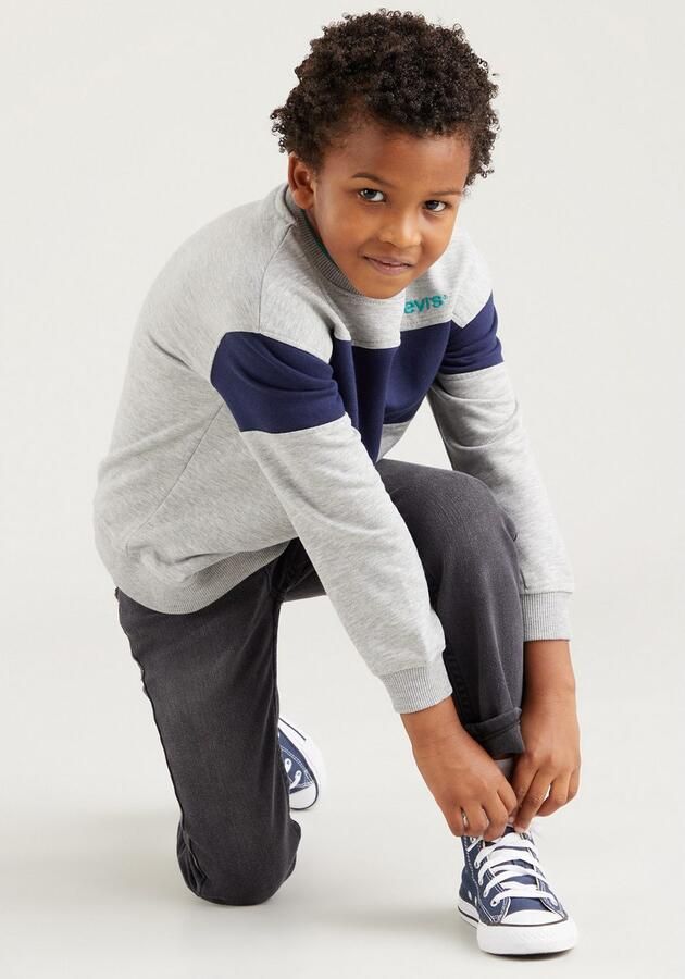 Levis Levi's Kids 512 tapered fit jeans route 66 Zwart Jongens Stretchdenim Effen 140 - Foto 7