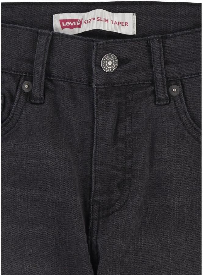 Levis Levi's Kids 512 tapered fit jeans route 66 Zwart Jongens Stretchdenim Effen 140 - Foto 4
