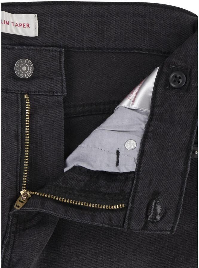 Levis Levi's Kids 512 tapered fit jeans route 66 Zwart Jongens Stretchdenim Effen 140 - Foto 3