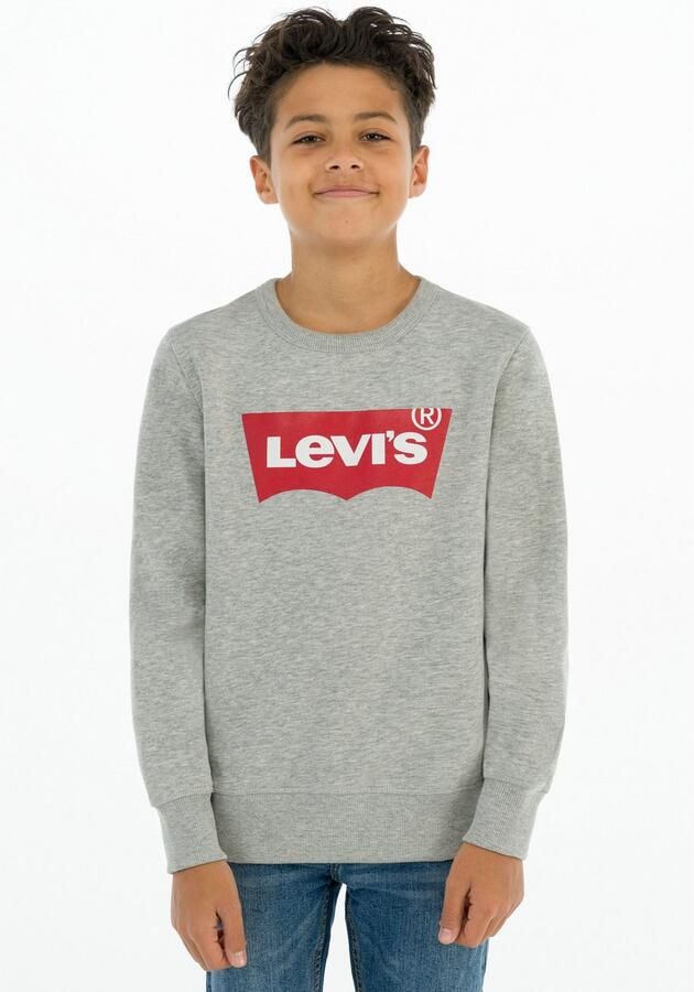Levis Levi's Kids sweater Batwing met logo grijs melange Logo 140 - Foto 9