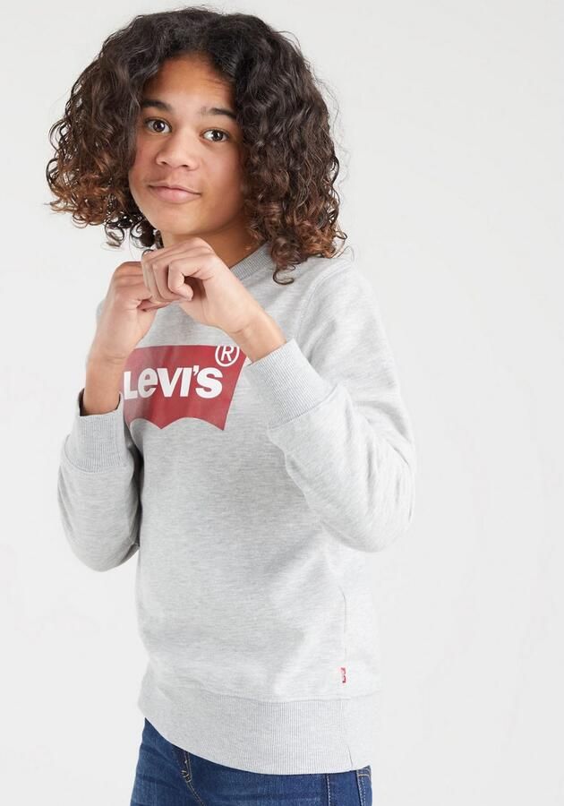 Levis Levi's Kids sweater Batwing met logo grijs melange Logo 140 - Foto 10
