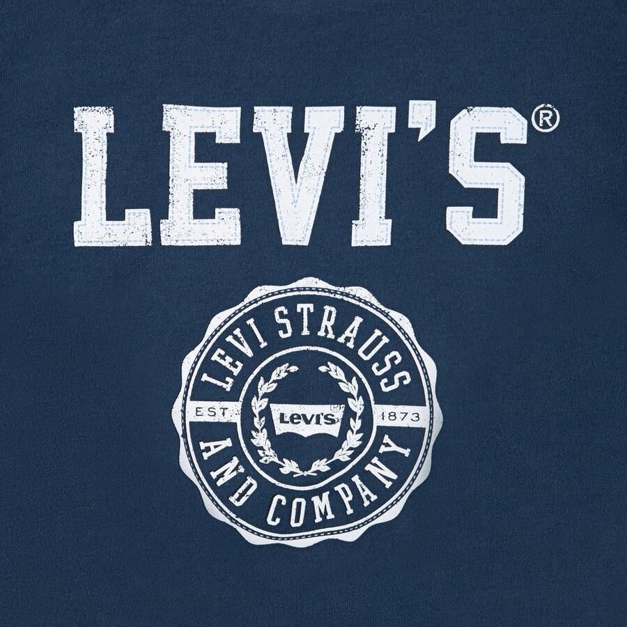 Levi's Kidswear Sweatshirt LVG COLLEGIATE CREW met merkprint voor meisjes