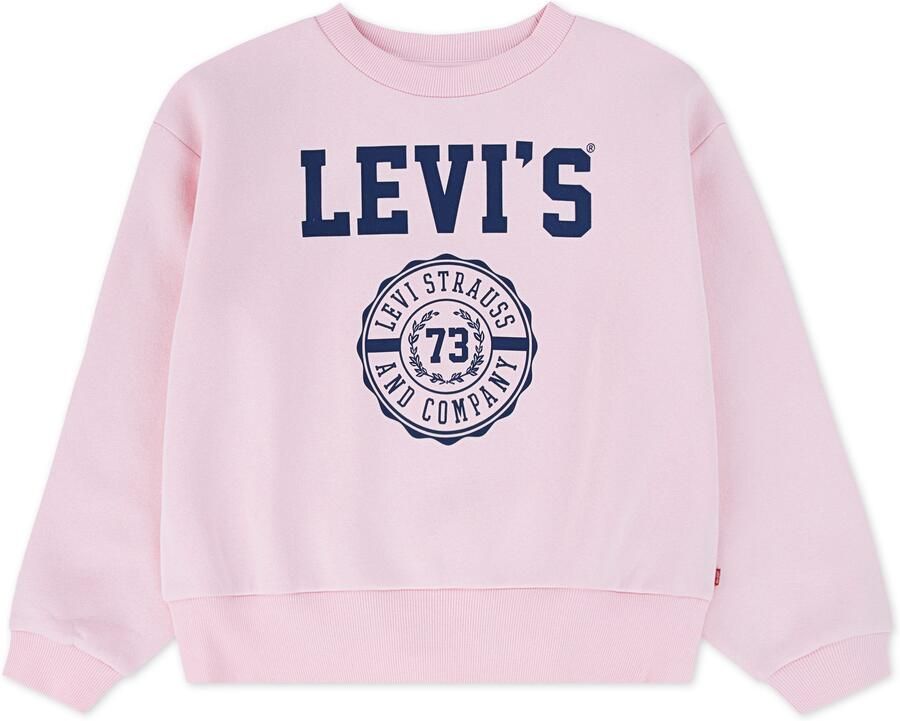 Levi's Kidswear Sweatshirt LVG COLLEGIATE CREW met merkprint voor meisjes - Foto 3