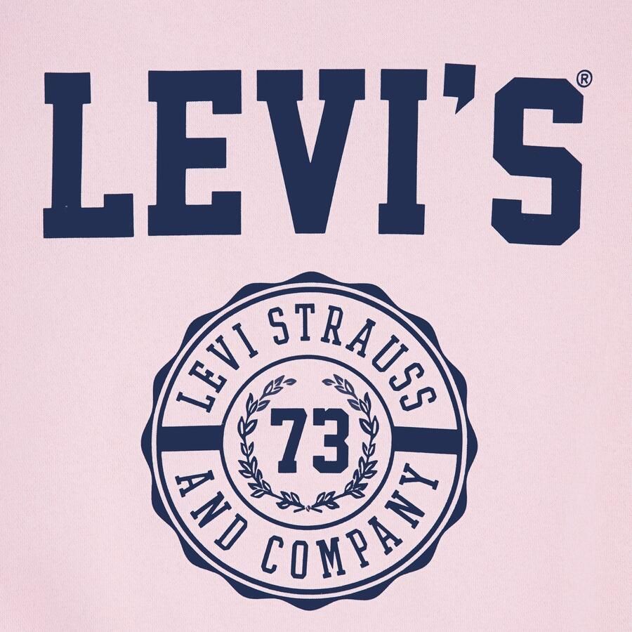 Levi's Kidswear Sweatshirt LVG COLLEGIATE CREW met merkprint voor meisjes