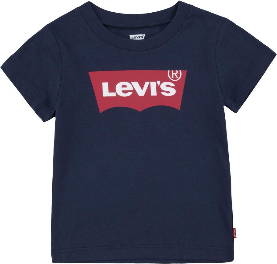 Levis Levi's Kids T-shirt batwing met logo donkerblauw rood Jongens Katoen Ronde hals 80 (12M) - Foto 3