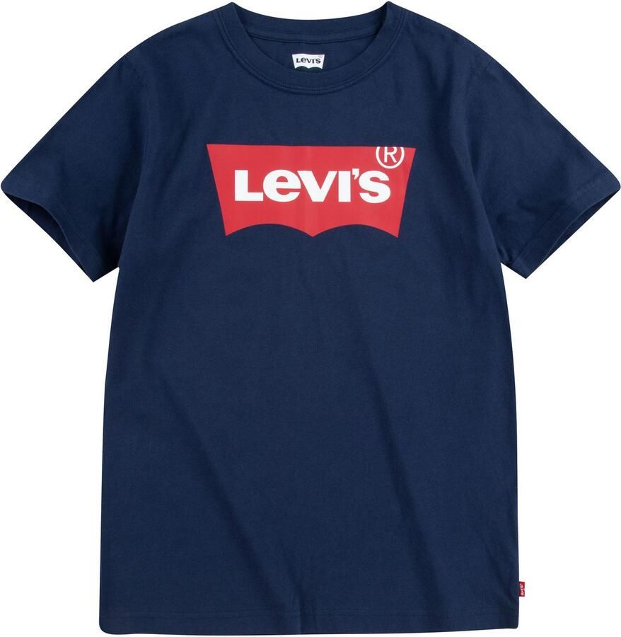 Levis Levi's Kids T-shirt batwing met logo donkerblauw rood Katoen Ronde hals 92 (24M) - Foto 2