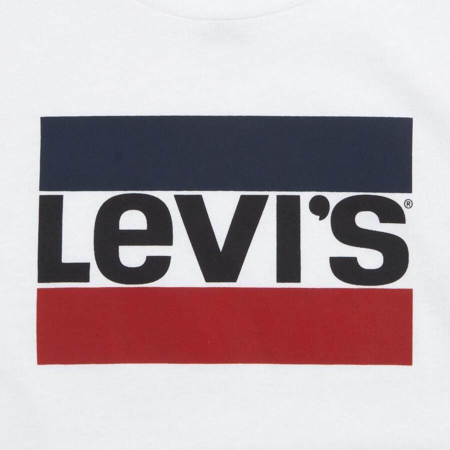 Levis Levi's Kids T-shirt met logo wit rood donkerblauw Meisjes Katoen Ronde hals 158-164 - Foto 2