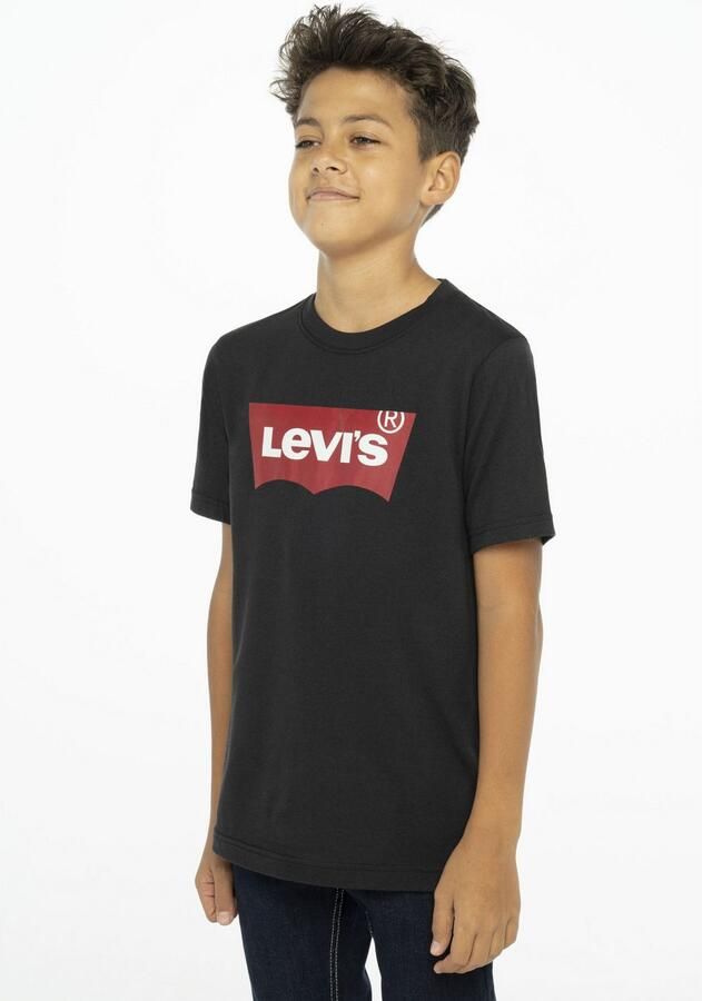 Levis Levi's Kids T-shirt Batwing met logo zwart Katoen Ronde hals Logo 104 - Foto 4