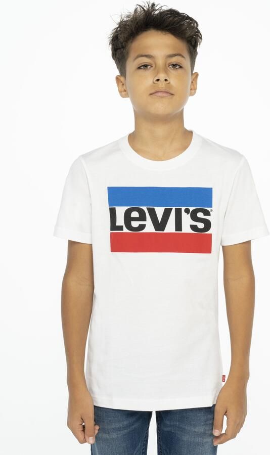 Levis Levi's Kids T-shirt met logo wit blauw rood Jongens Katoen Ronde hals Logo 140 - Foto 14