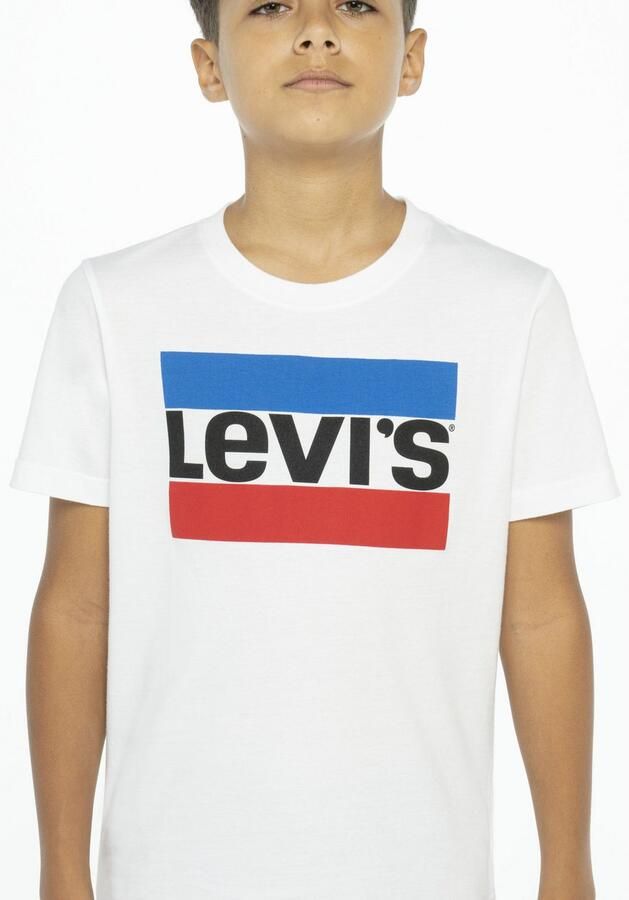 Levis Levi's Kids T-shirt met logo wit blauw rood Jongens Katoen Ronde hals Logo 140 - Foto 13