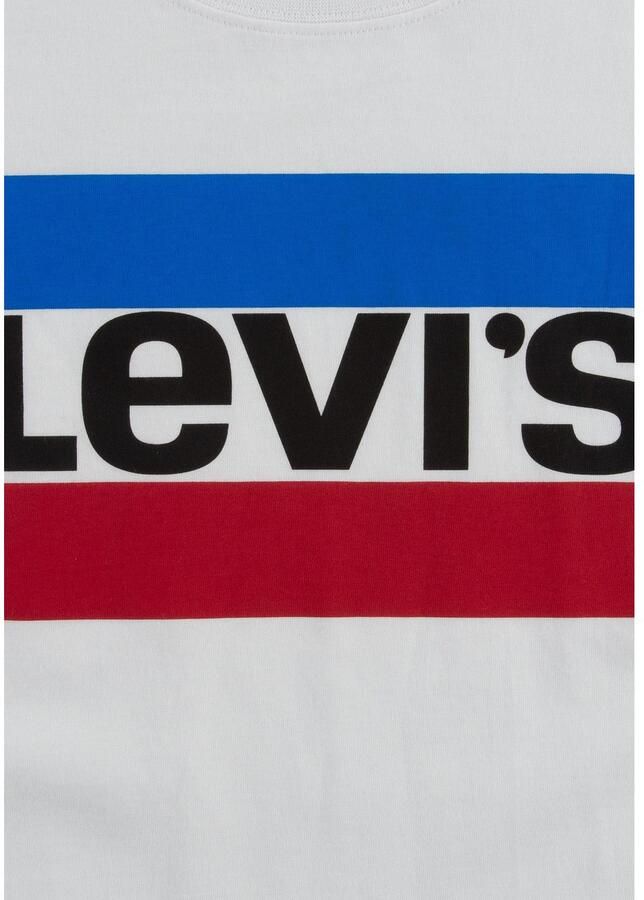 Levis Levi's Kids T-shirt met logo wit blauw rood Jongens Katoen Ronde hals Logo 140 - Foto 6