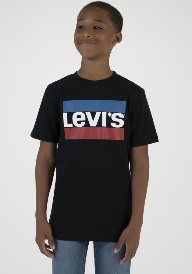 Levis Levi's Kids T-shirt met logo zwart rood blauw Jongens Katoen Ronde hals 140 - Foto 7