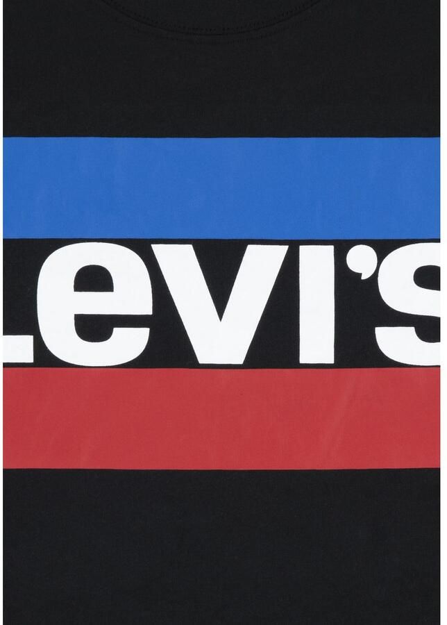 Levis Levi's Kids T-shirt met logo zwart rood blauw Jongens Katoen Ronde hals 140 - Foto 3