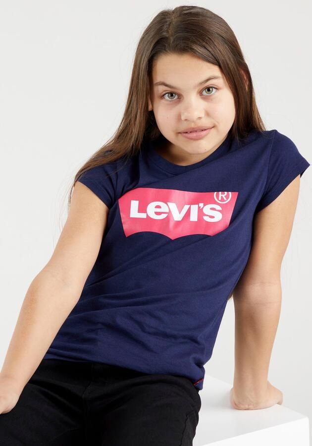 Levis Levi's Kids T-shirt BATWING met logo donkerblauw roze Meisjes Katoen Ronde hals 140 - Foto 10