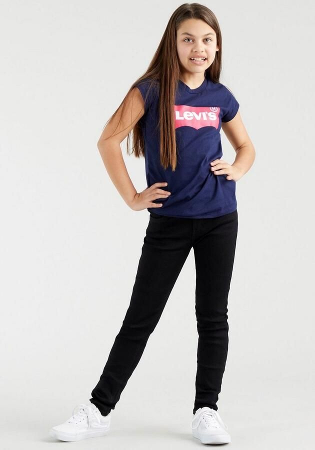 Levis Levi's Kids T-shirt BATWING met logo donkerblauw roze Meisjes Katoen Ronde hals 140 - Foto 6