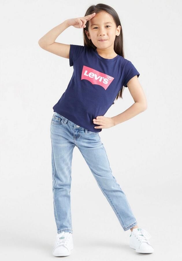 Levis Levi's Kids T-shirt BATWING met logo donkerblauw roze Meisjes Katoen Ronde hals 140 - Foto 8