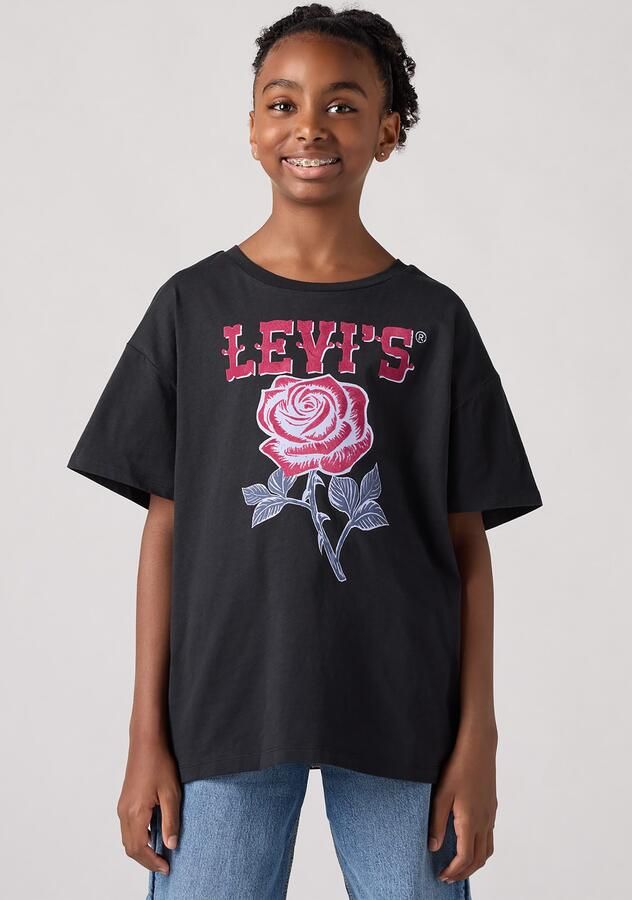 Levi's Kidswear T-shirt LVG OVERSIZED WESTERN ROSES TEE met grote print "rose" voor meisjes - Foto 8