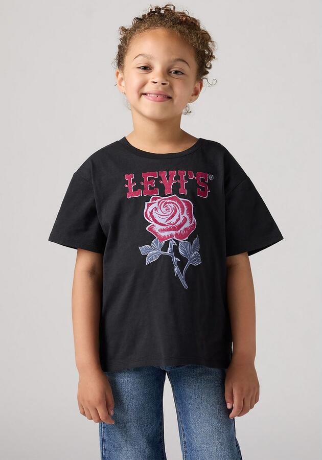 Levi's Kidswear T-shirt LVG OVERSIZED WESTERN ROSES TEE met grote print "rose" voor meisjes - Foto 6