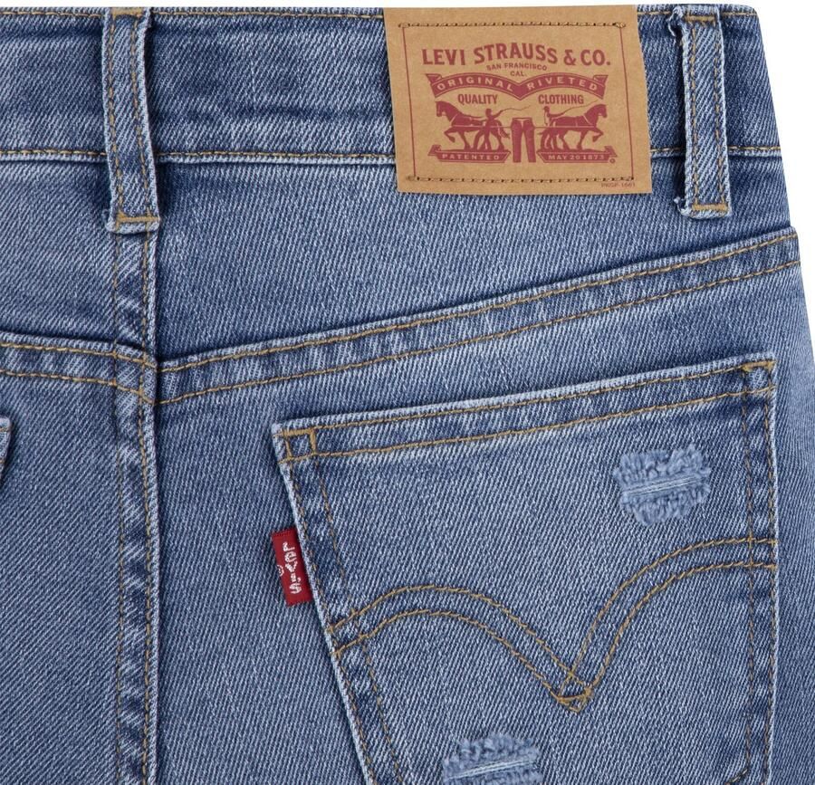 Levis Levi's Kids wide leg jeans DIG IT Blauw Meisjes Stretchdenim Effen 140 - Foto 3
