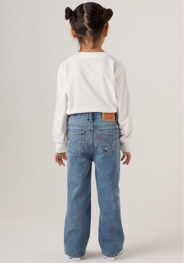 Levis Levi's Kids wide leg jeans DIG IT Blauw Meisjes Stretchdenim Effen 140 - Foto 9