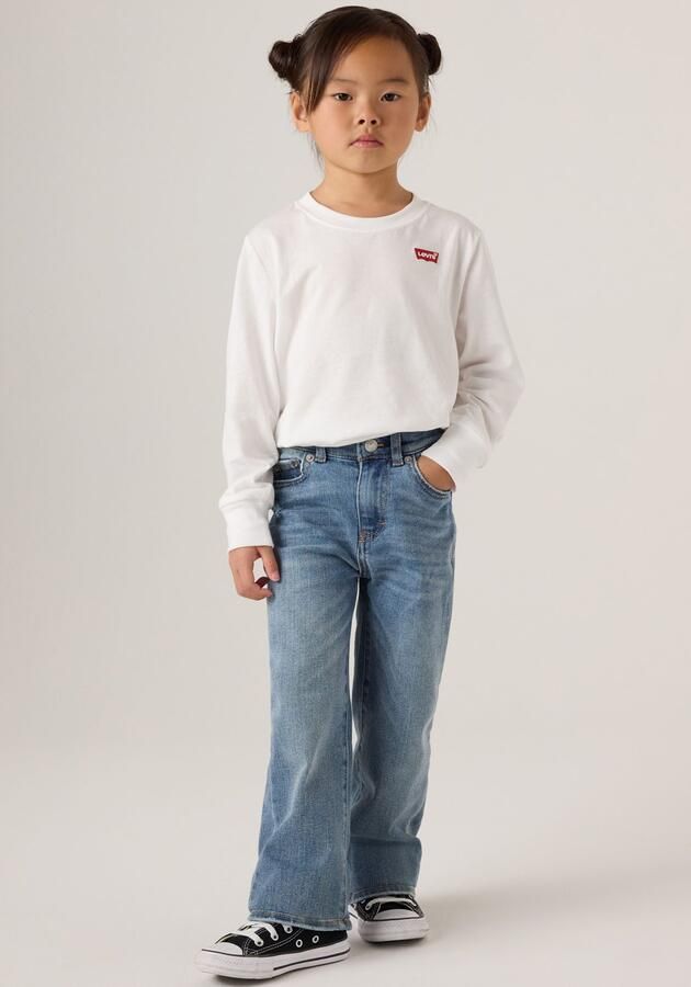 Levis Levi's Kids wide leg jeans DIG IT Blauw Meisjes Stretchdenim Effen 140 - Foto 10