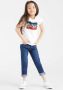 Levis Levi's Kids T-shirt met logo wit rood donkerblauw Meisjes Katoen Ronde hals 158-164 - Thumbnail 2