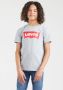 Levis Levi's Kids T-shirt Batwing met logo grijs melange Jongens Katoen Ronde hals 140 - Thumbnail 2