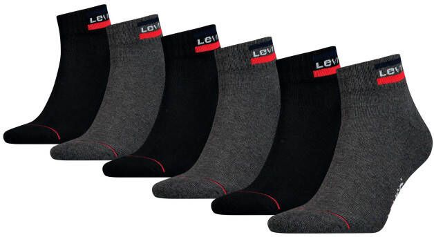 Levi's Korte sokken LEVIS MID CUT SPRTWR LOGO 6P ECOM (set 6 paar)