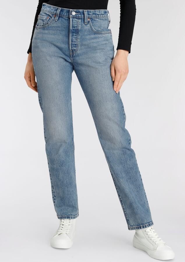 Levi's 300 Jeans met labelpatch van leer model '501 JEANS FOR WOMEN' Model '501 JEANS' - Foto 9