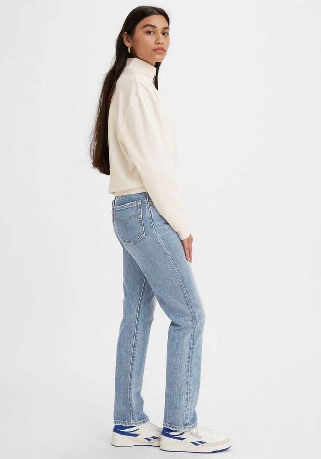 Levi's 300 Jeans met labelpatch van leer model '501 JEANS FOR WOMEN' Model '501 JEANS' - Foto 7