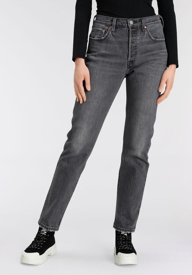Levi's Hoge Taille Slim-Fit Straight Jeans Gray Dames - Foto 11