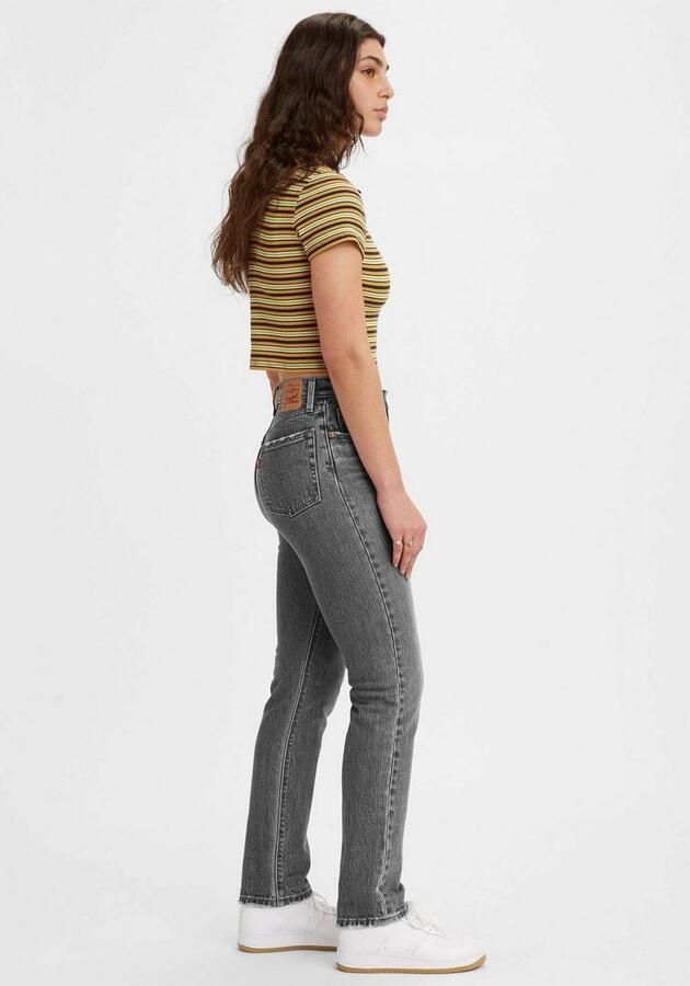 Levi's Hoge Taille Slim-Fit Straight Jeans Gray Dames - Foto 5