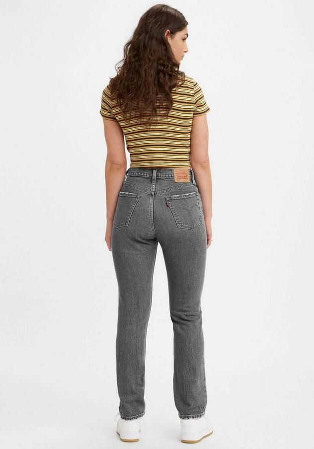 Levi's Hoge Taille Slim-Fit Straight Jeans Gray Dames - Foto 6