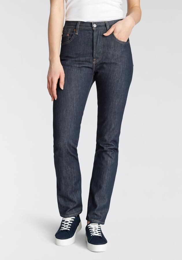Levi's 300 Straight fit high rise jeans van katoen model '501' - Foto 10