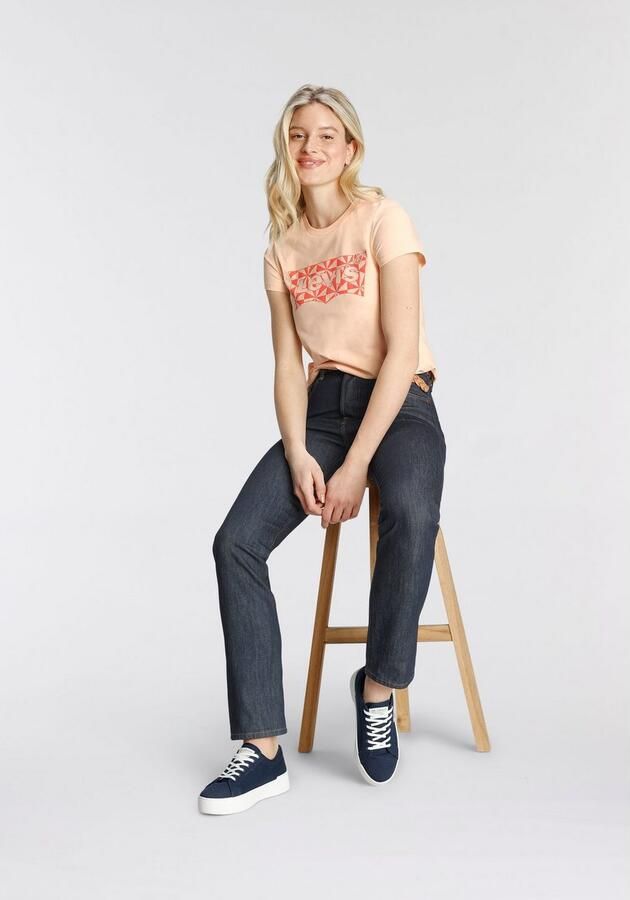 Levi's 300 Straight fit high rise jeans van katoen model '501' - Foto 3