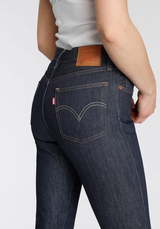 Levi's 300 Straight fit high rise jeans van katoen model '501' - Foto 4