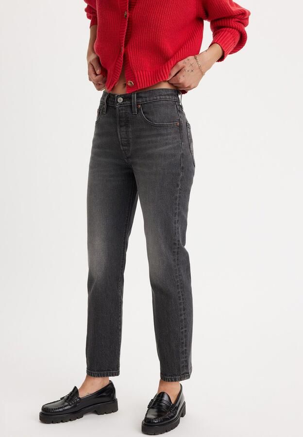 Levi's Zwarte Denim Jeans Whiskering Effect Black Dames - Foto 6