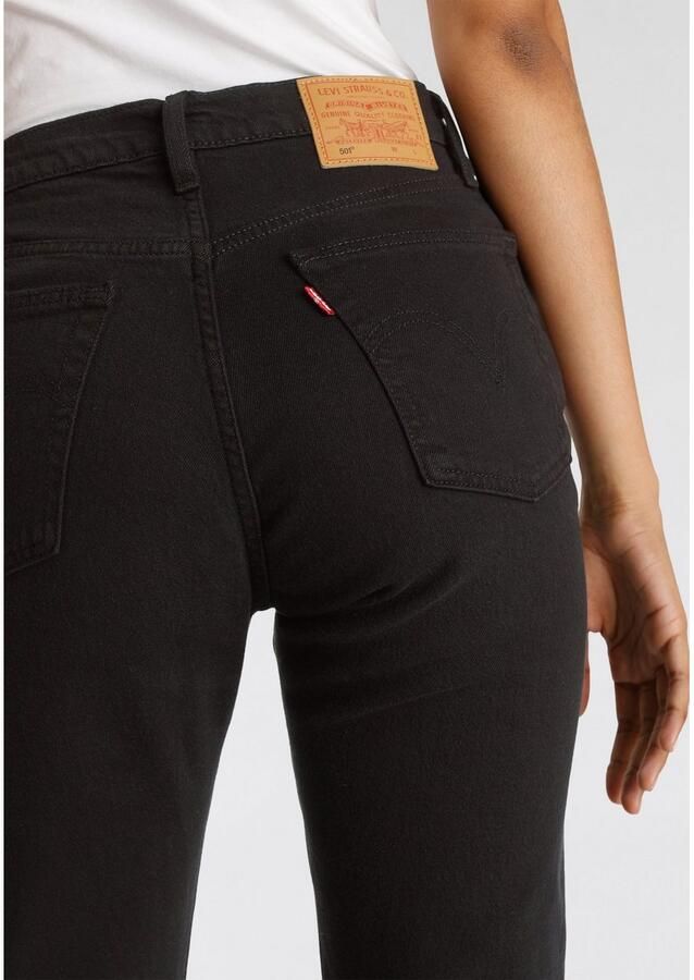 Levi's Zwarte effen jeans met ritssluiting en knoopsluiting Black Dames - Foto 3