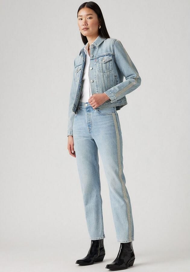 Levi's 7 8 jeans 501 CROP met glinsterende details aan de zijnaad - Foto 4
