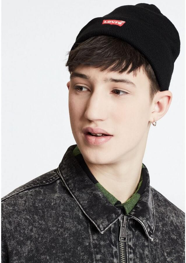 Levi's Elegante Zwarte Pet met Geborduurd Logo Black Unisex