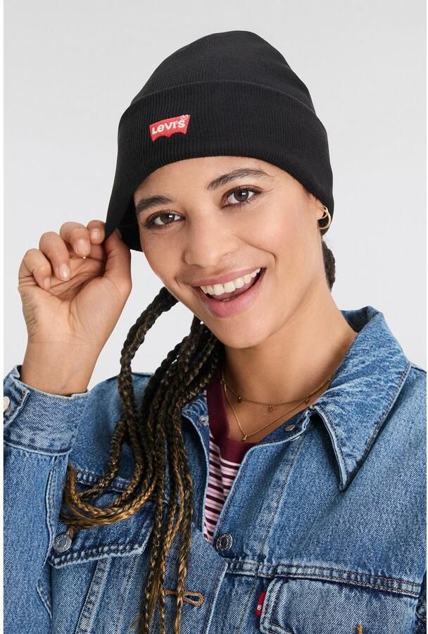 Levi's Elegante Zwarte Pet met Geborduurd Logo Black Unisex - Foto 2