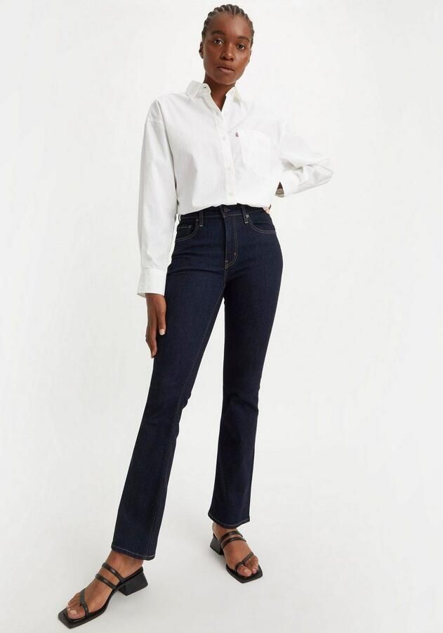 Levi's 725 high waist bootcut jeans dark blue denim - Foto 9