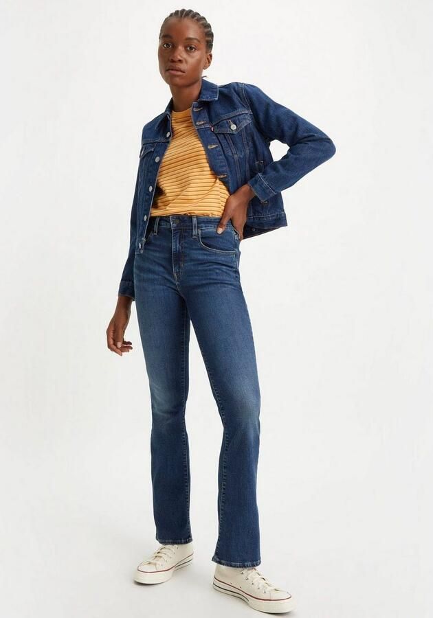 Levi's 725 high waist bootcut jeans dark blue denim - Foto 18