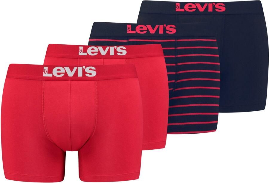 Levi's boxershort SOLID BASIC & VINTAGE STRIPE (set van 4) - Foto 2