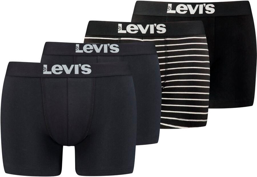 Levi's boxershort SOLID BASIC & VINTAGE STRIPE (set van 4) - Foto 2