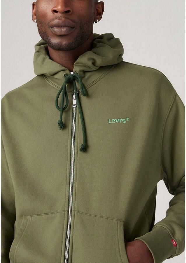 Levi's Capuchonsweatvest met logoborduursel - Foto 3