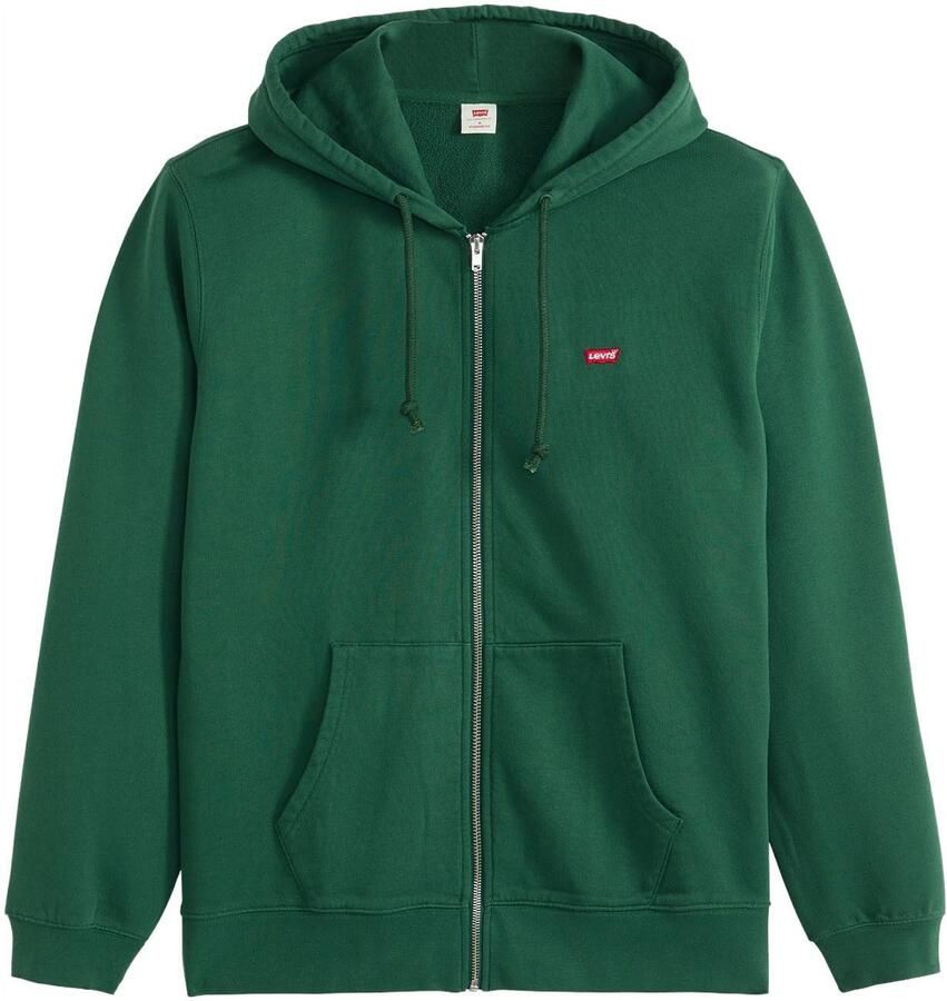 Levi's Capuchonsweatvest NEW ORIGINAL ZIP UP met logo-borduring en kangoeroezak